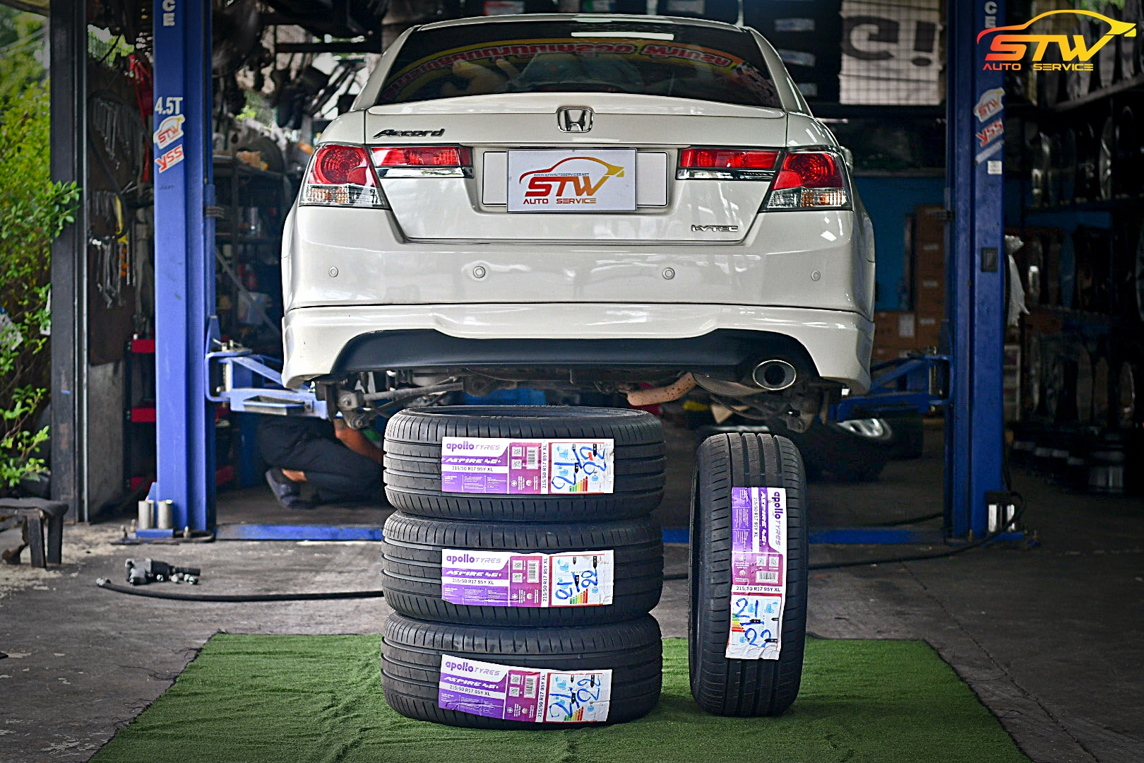 เปลี่ยนยาง HONDA ACCORD APOLLO ASPIRE 4G 215/50R17 95Y