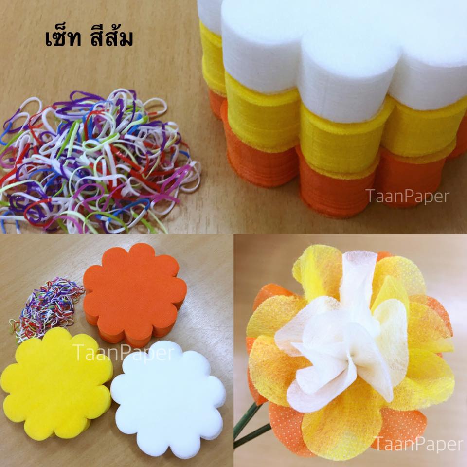 กระดาษสาห่อเหรียญ เซ็ทสีส้ม
