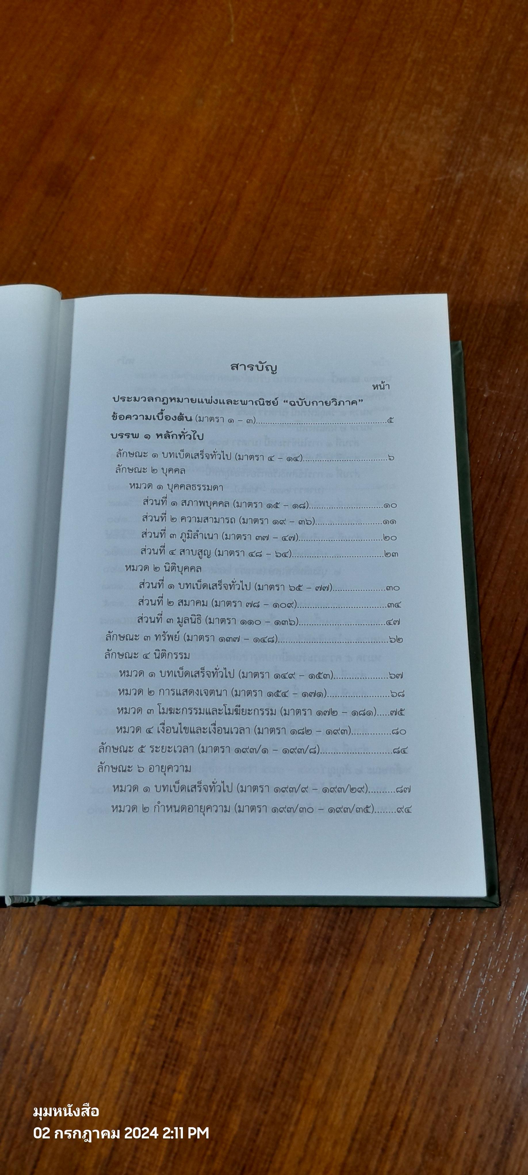 ประมวลกฏหมายแพ่งและพาณิชย์ ฉบับกายวิภาค / ธิติพล ศรีประทักษ์