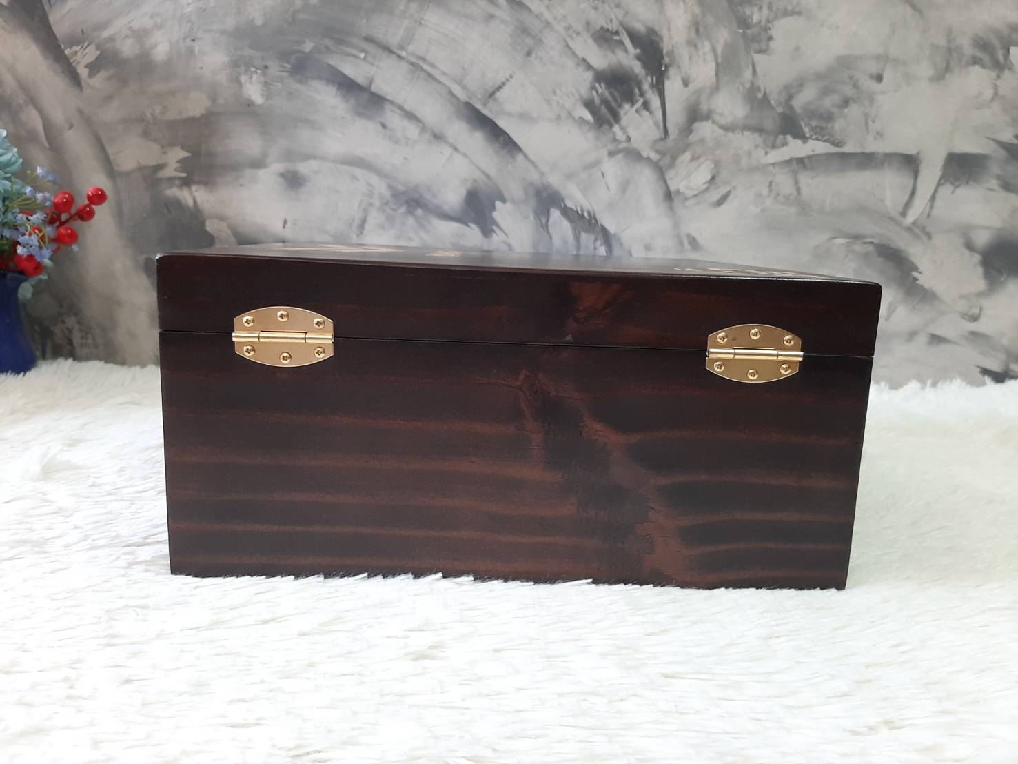 กล่องใส่เหล้าพร้อมแก้ว 2 ใบ