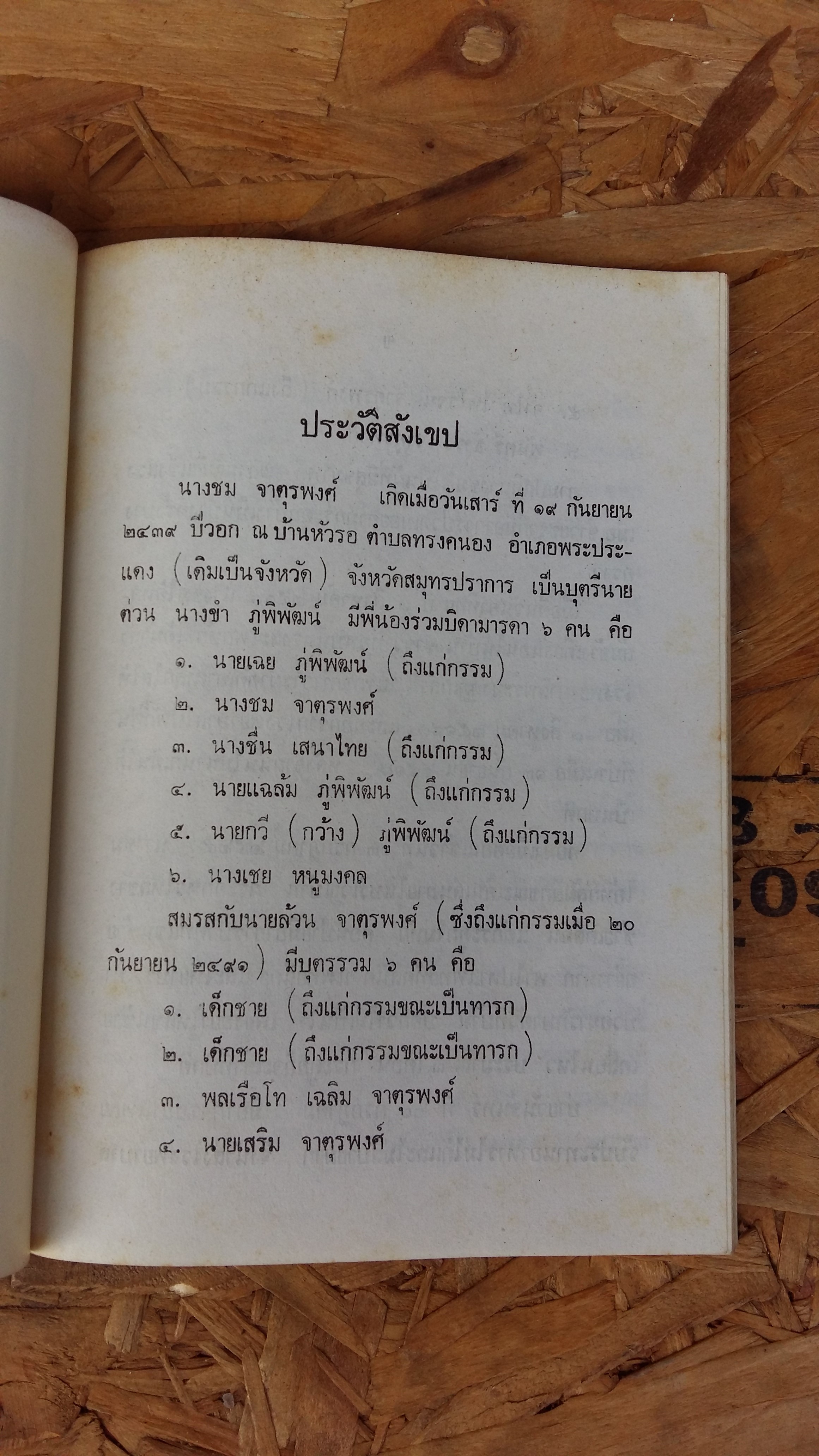 อนุสรณ์ งานฌาปนกิจศพ นางชม จาตุรพงศ์