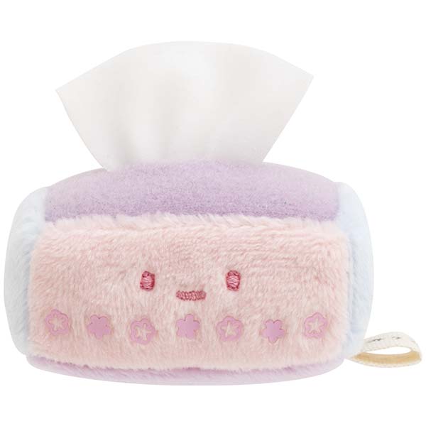 ตุ๊กตา Sumikko Gurashi - Sumikkomono ตัวเล็ก ไซส์ SS แบบกล่องทิชชู่สีชมพูม่วง & กระดาษทิชชู่ ขนาด 2.5 x 5 x 3.5 ซม.