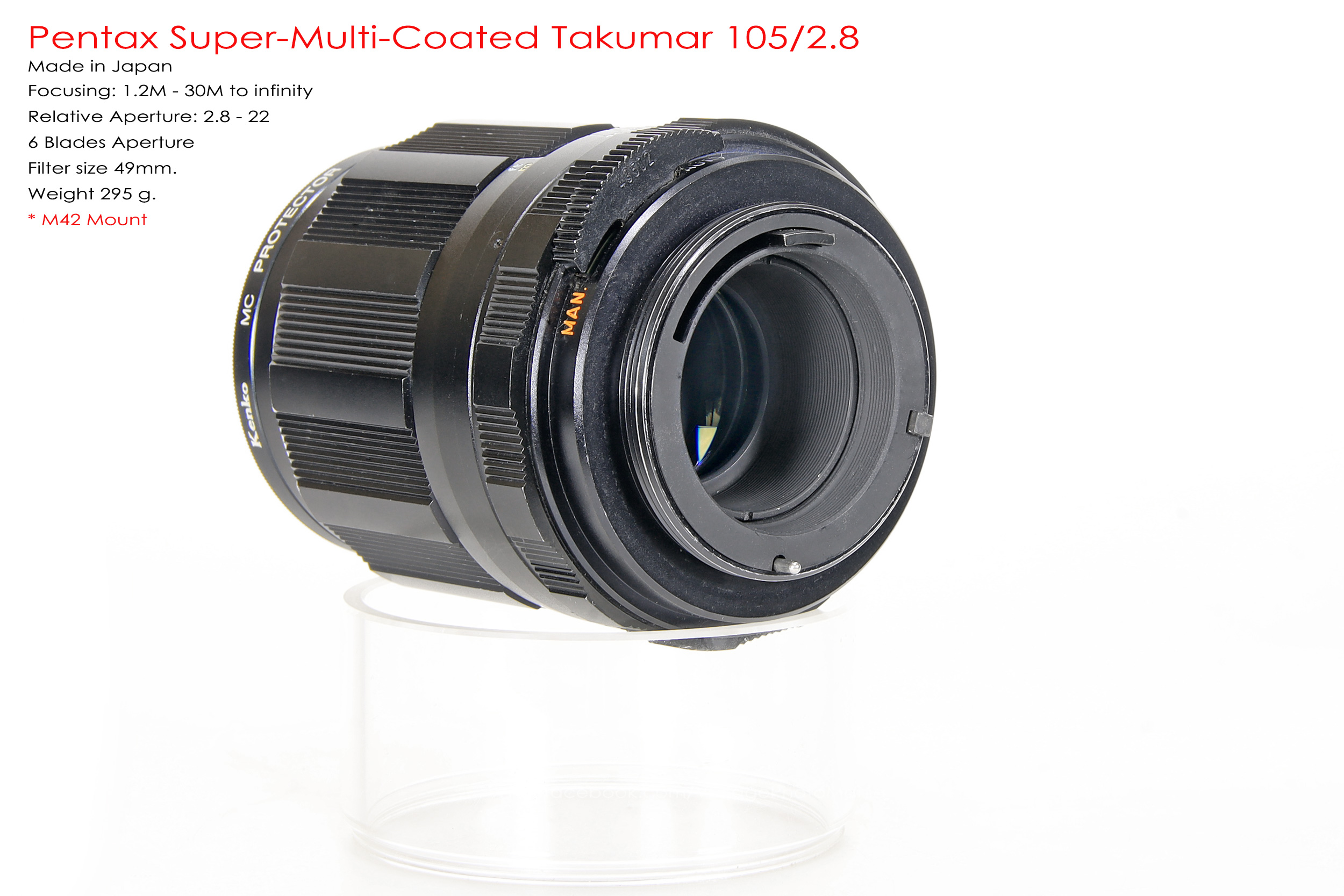 Pentax Super-Multi-Coated Takumar 105/2.8 *M42 Mount เลนส์พรอตเทรตตัวเล็กคมๆ