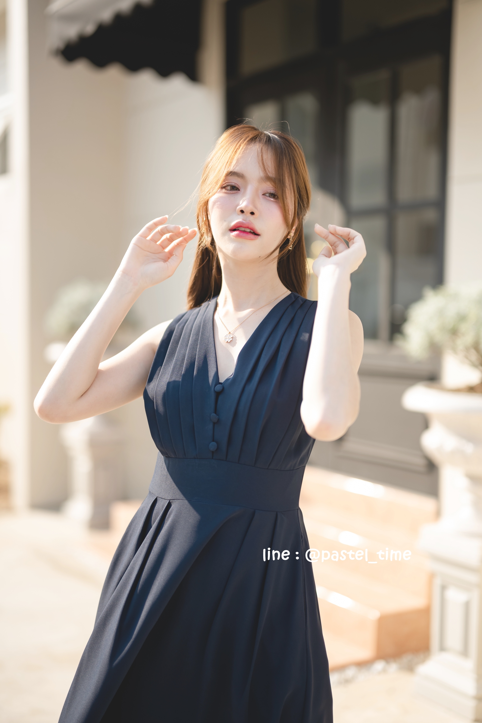 Aubrey Midi Dress : สีกรม **มีแต่XL**
