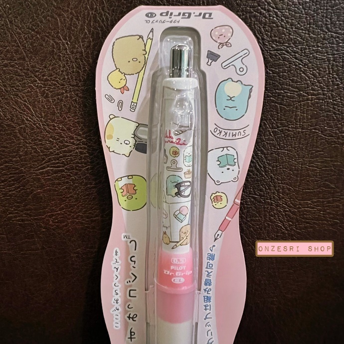 ดินสอกดเขย่าไส้ Dr.Grip PlayBorder ลาย Sumikko Gurashi สีชมพูขาว ตรงที่จับสามารถถอดสลับสีกันได้