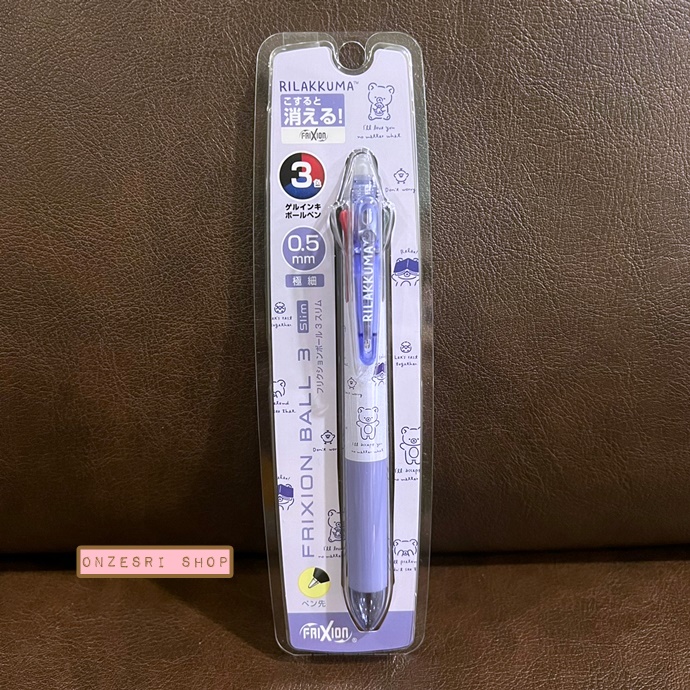 ปากกาลบได้ Pilot Frixion Slim 3C หมึกมี 3 สี น้ำเงิน แดง ดำ หัว 0.5 ลาย Rilakkuma's Messages
