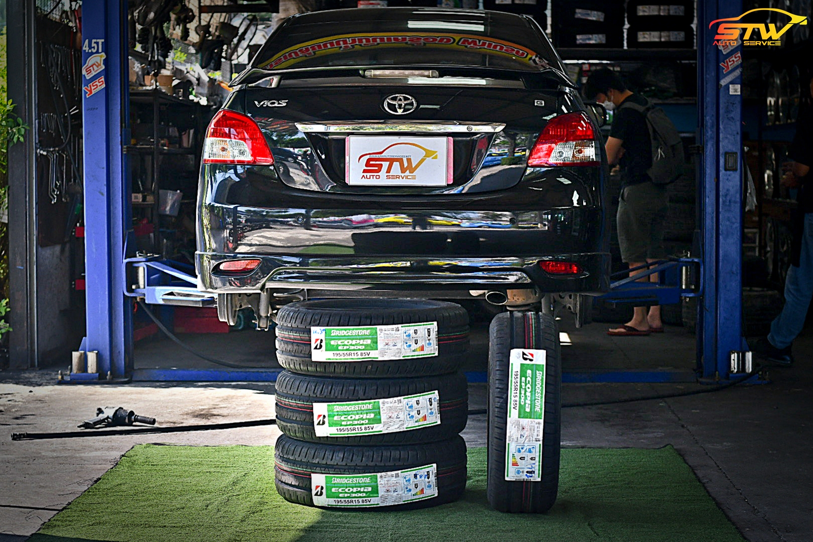 เปลี่ยนยาง TOYOTA VIOS BRIDGESTONE Ecopia EP300 195/55R15 85V
