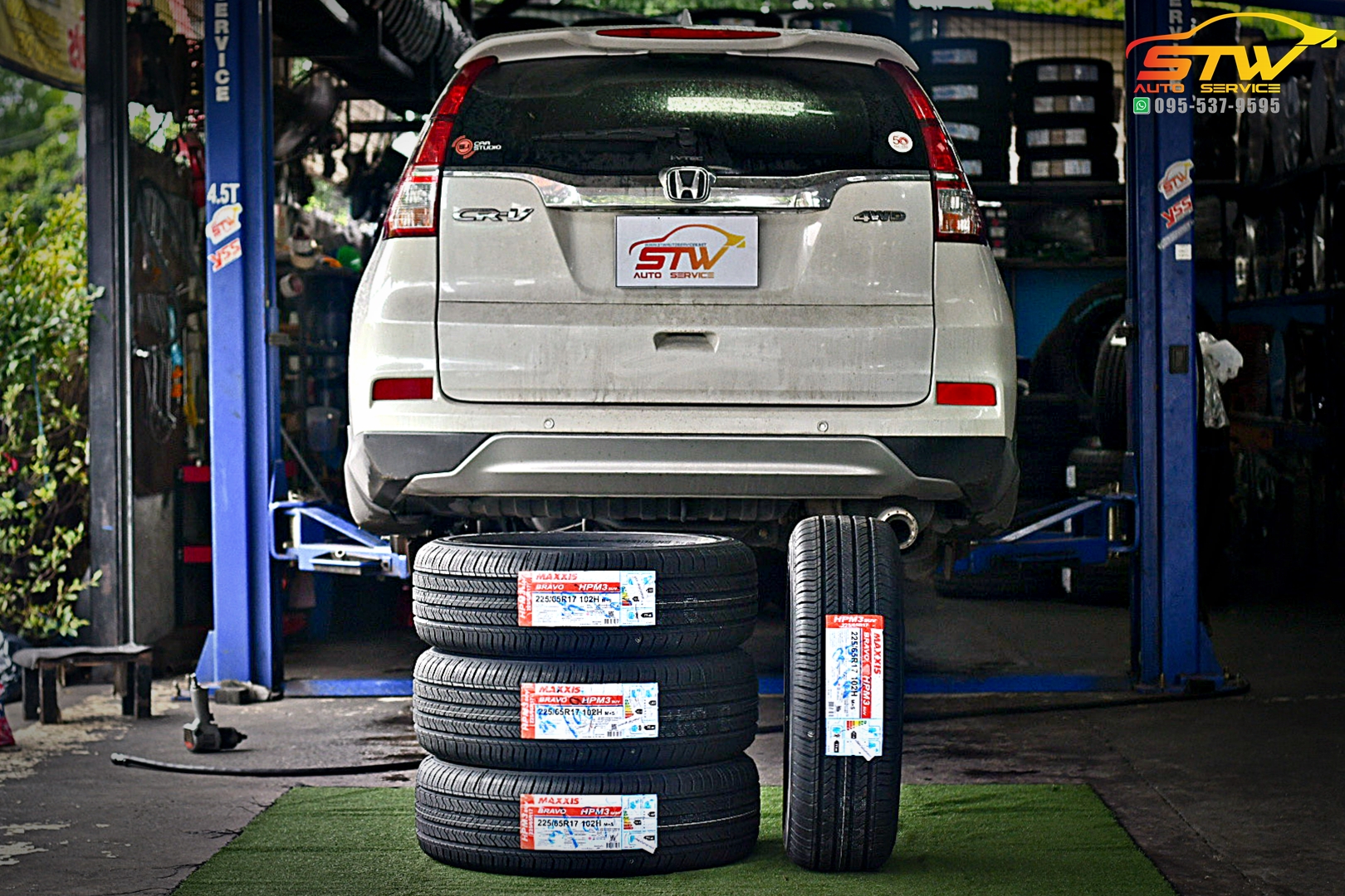 เปลี่ยนยาง HONDA CRV MAXXIS BRAVO HP-M3 225/65R17 102H