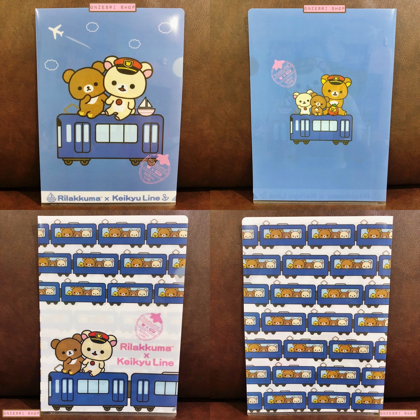 Set แฟ้ม A4 Rilakkuma x Keikyu (Limited) สถานีรถไฟสายเคคิวที่ญี่ปุ่น มีแฟ้ม 2 ชิ้นในเซ็ต สีขาวกับน้ำเงิน
