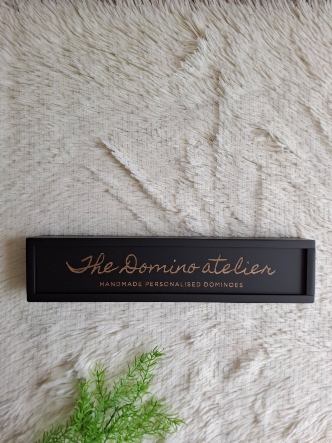 กล่องไม้ฝาสไลด์สีดำด้าน