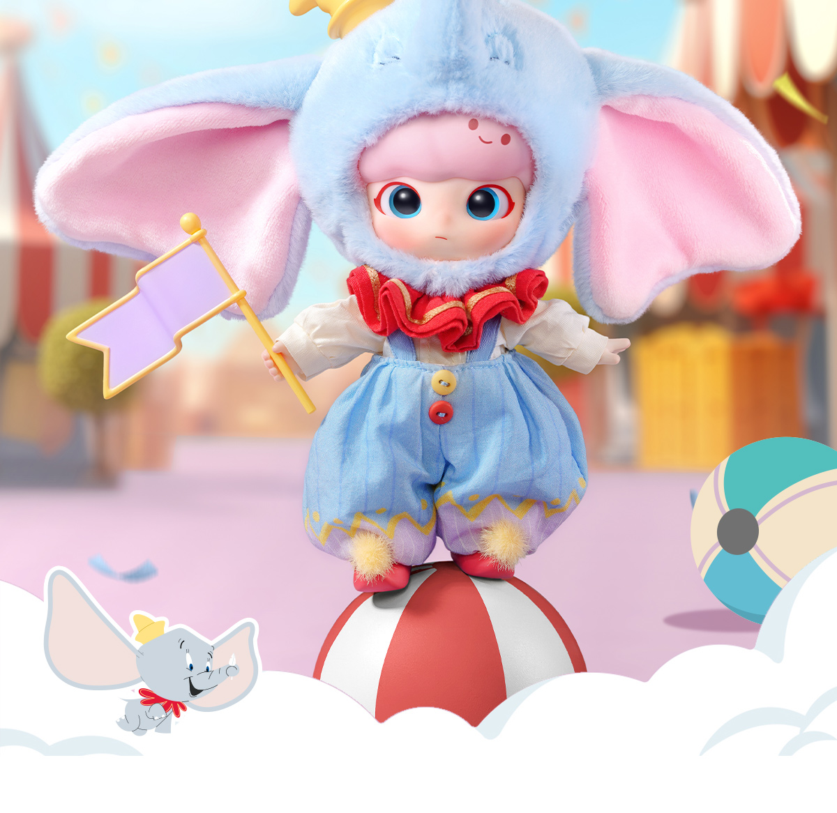 DIMOO × Dumbo Action Figure ความสูง 14 ซม. ของแท้จากช็อป POP MART Shanghai