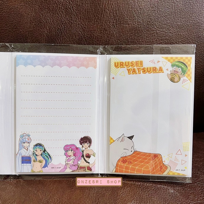 กระดาษโน้ต Memo แบบเล่มลาย URUSEI YATSURA ลามู สาวน้อยจากต่างดาว ขนาด 7.7 x 10.8 x 1.2 ซม. กระดาษมี 4 ลาย รวม 80 แผ่น