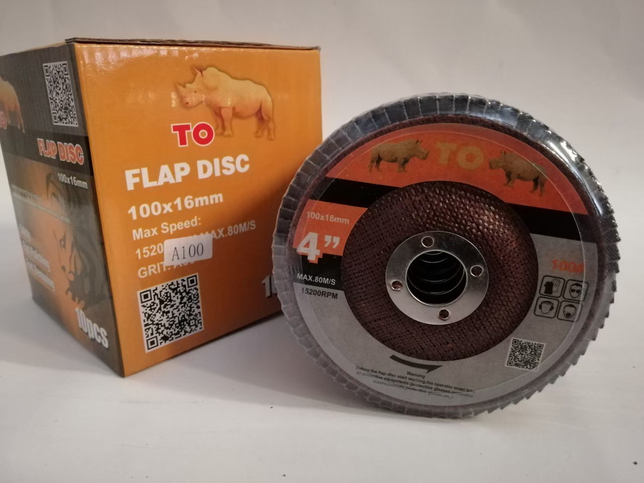 จานทรายเรียงซ้อน 4" หลังแข็ง ตราแรด