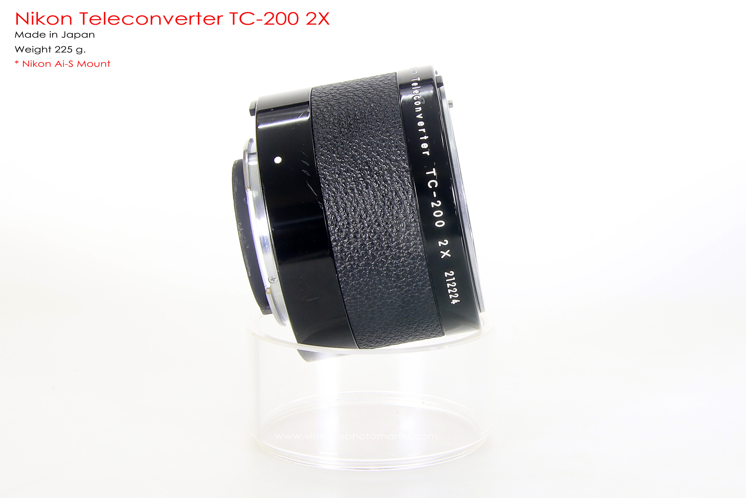 Nikon TC-200 Teleconvertor 2X *Nikon Ai-S Mount สำหรับเลนส์ Nikon Ai-S Lens