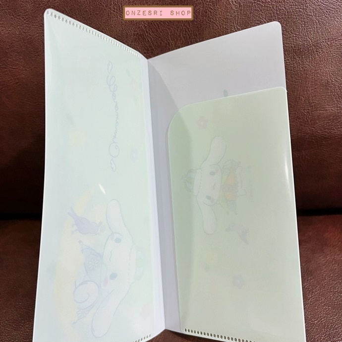 Set แฟ้มเล็กขนาด A5 / Ticket File ลาย Cinnamoroll ขนาด 15.5 x 22 ซม. / 10 x 20 ซม.
