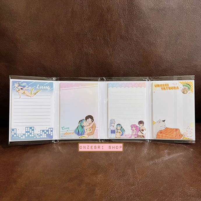 กระดาษโน้ต Memo แบบเล่มลาย URUSEI YATSURA ลามู สาวน้อยจากต่างดาว ขนาด 7.7 x 10.8 x 1.2 ซม. กระดาษมี 4 ลาย รวม 80 แผ่น