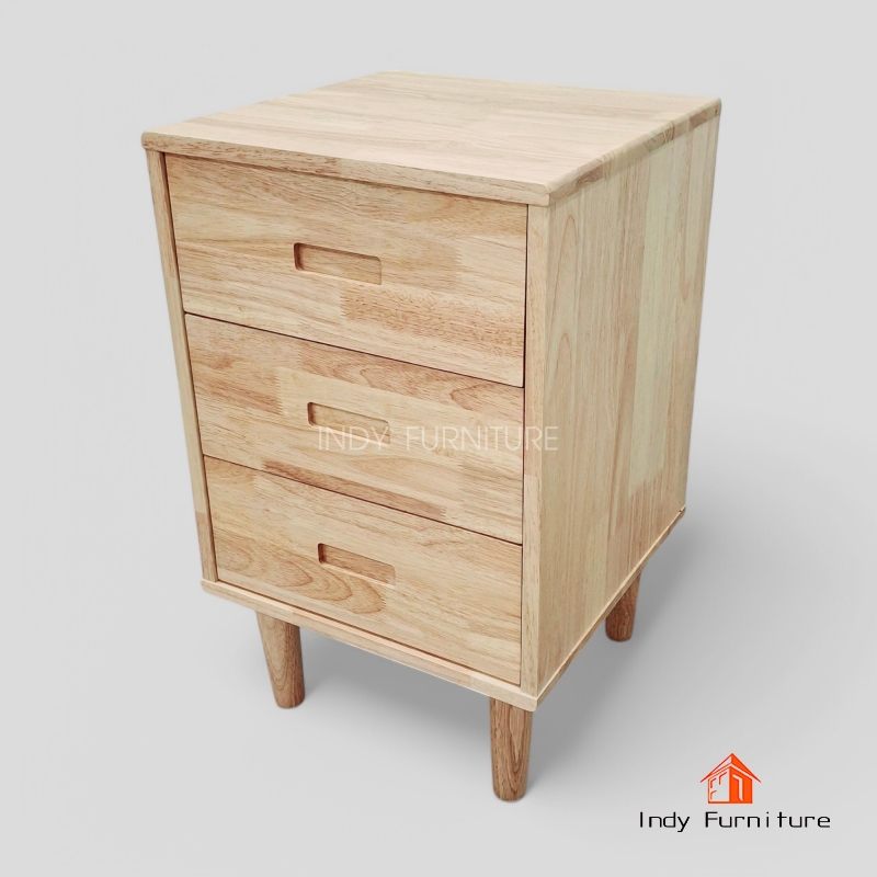 ตู้ลิ้นชักซ่อนของ ไม้ยางพารา รุ่น SAVING สีธรรมชาติ