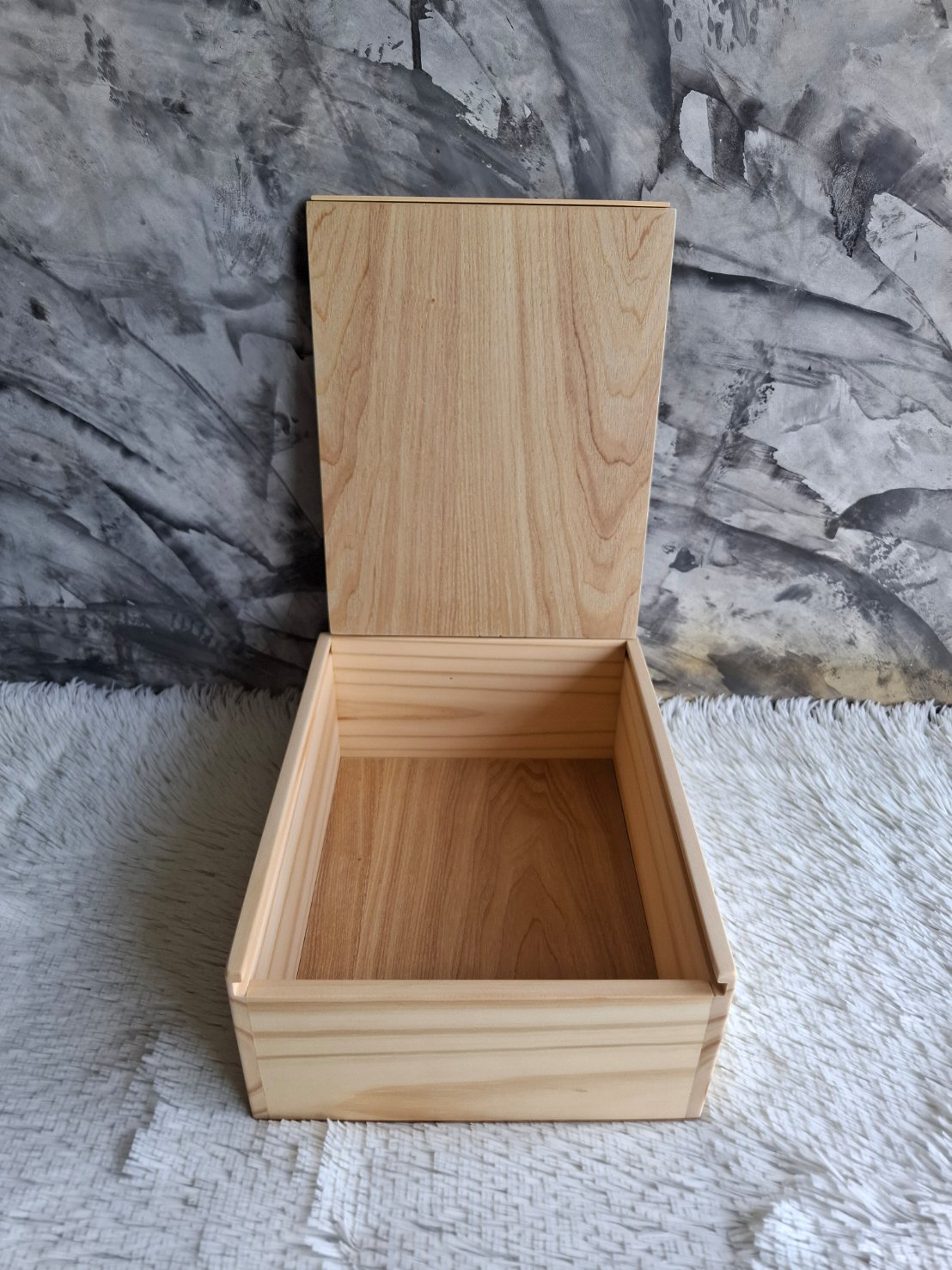 กล่องไม้สนฝาสไลด์