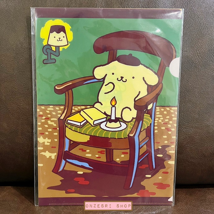 เซ็ตแฟ้ม A4 Pompompurin Van Gogh and Gauguin: Reality and Imagination (Limited) เป็นแบบลิมิเต็ดเฉพาะงานนิทรรศการศิลปะที่ญี่ปุ่น มี 2 แฟ้มในเซ็ต