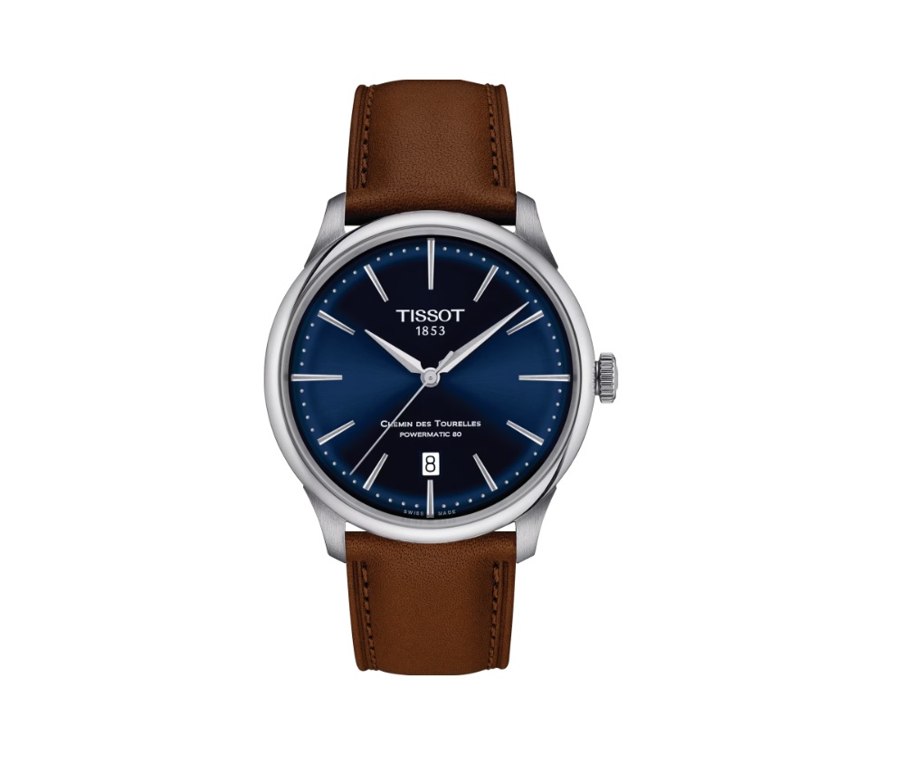 (ประกันศูนย์ 2 ปี) TISSOT CHEMIN DES TOURELLES POWERMATIC 80 39MM (น้ำเงิน สายหนัง) T139.807.16.041.00