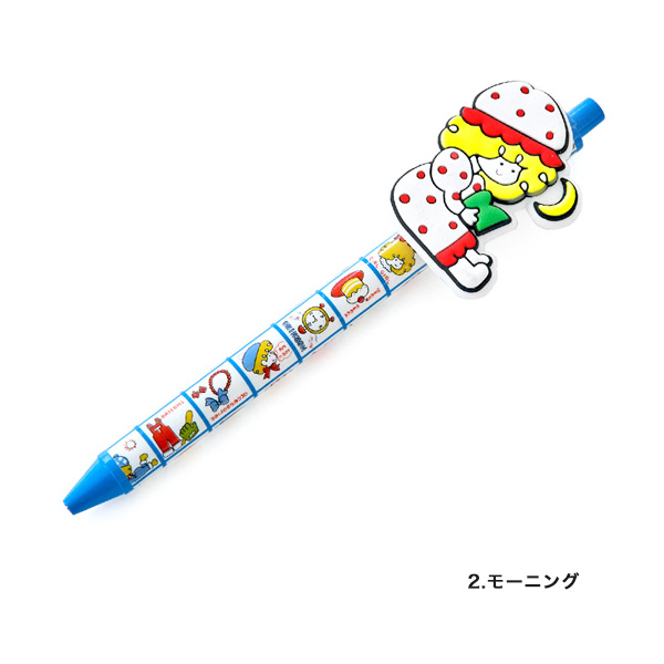 ดินสอกด Sincere Shimojima แบบ Morning สีฟ้า ทำเป็นลายย้อนยุคแบบปี 1970 น่ารักมาก