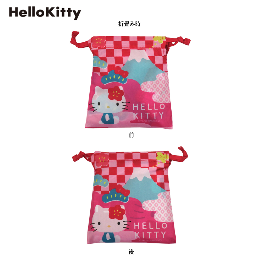กระเป๋าสะพายพับได้แบรนด์ ROOTOTE Japan รุ่น ROO-Shopper x Hello Kitty แบบ Fujisan สีแดง ขนาด 26 x 37 x 4 ซม. สายยาว 105 ซม. สะพายข้างได้ พับได้ พกพาสะดวก