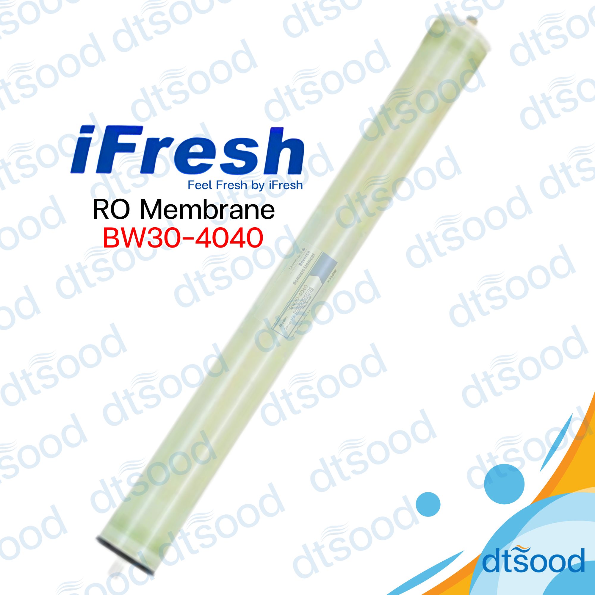 ไส้กรองน้ำเมมเบรน RO Membrane iFresh 4040 ขนาด 4"x40" ไส้กรองอุตสาหกรรม โรงน้ำดื่ม ไส้กรอง RO4040