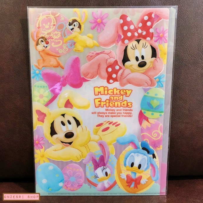 แฟ้ม A4 ลาย Disney Pop'n Eggs Series แยกใส่เอกสารได้ 5 ช่อง