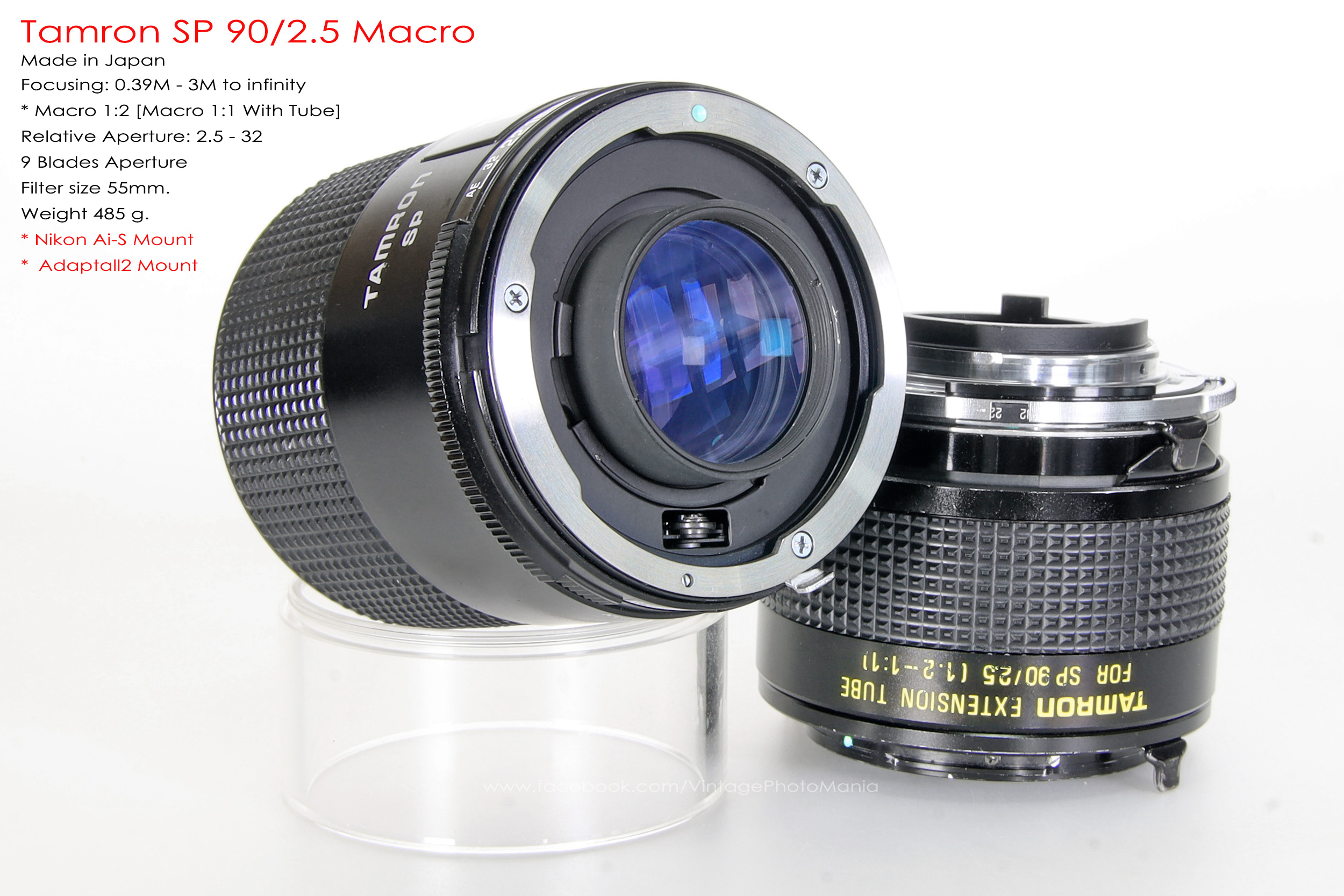 Tamron SP 90/2.5 Macro+Tamron Tube *Nikon Ai-S Mount เลนส์พร