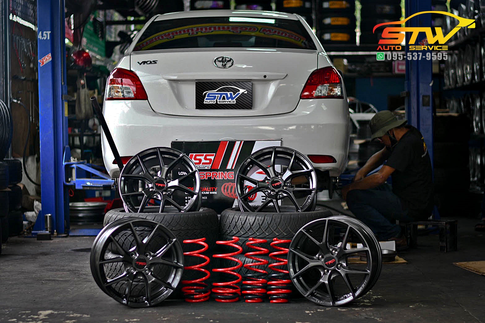 ล้อแท้ LENSO TR6 ขอบ15นิ้ว+DECENTI D-ONE 195/55R15 YSS Suspension