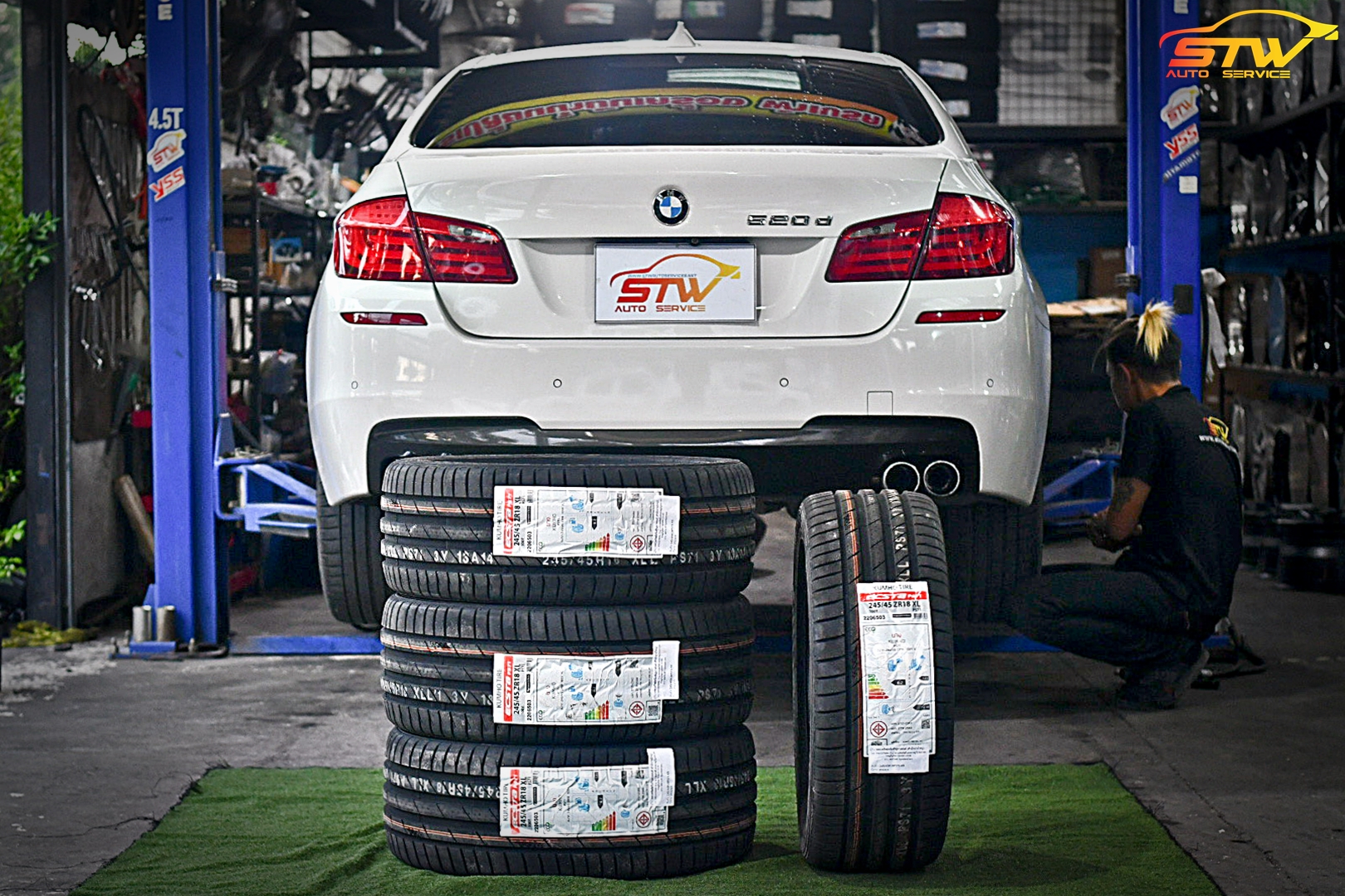 เปลี่ยนยาง BMW Series 5 520d KUMHO ECSTA PS71 245/45R18 100Y
