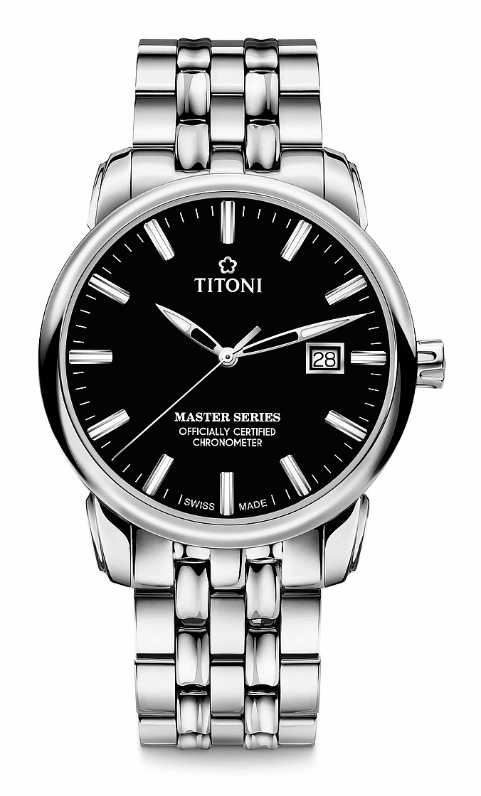 TITONI MASTER SERIES รุ่น 83188 S-577 (หน้าปัดดำ) ประกันศูนย์ไทย
