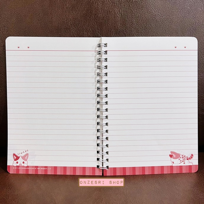 สมุดริมลวด Kabuki Nyantaro (Sanrio Japan Limited) ลาย Stage ขนาด B6 (18.4 x 13 ซม.) มี 96 หน้า