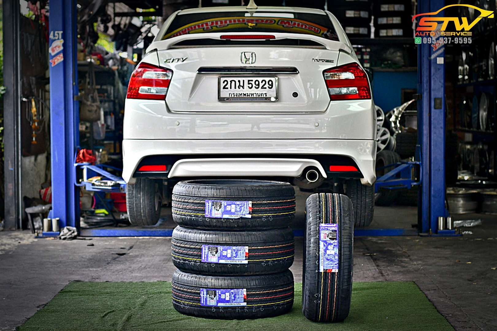 เปลี่ยนยาง HONDA CITY BRIDGESTONE TURANZA T005A 195/50R16 84V