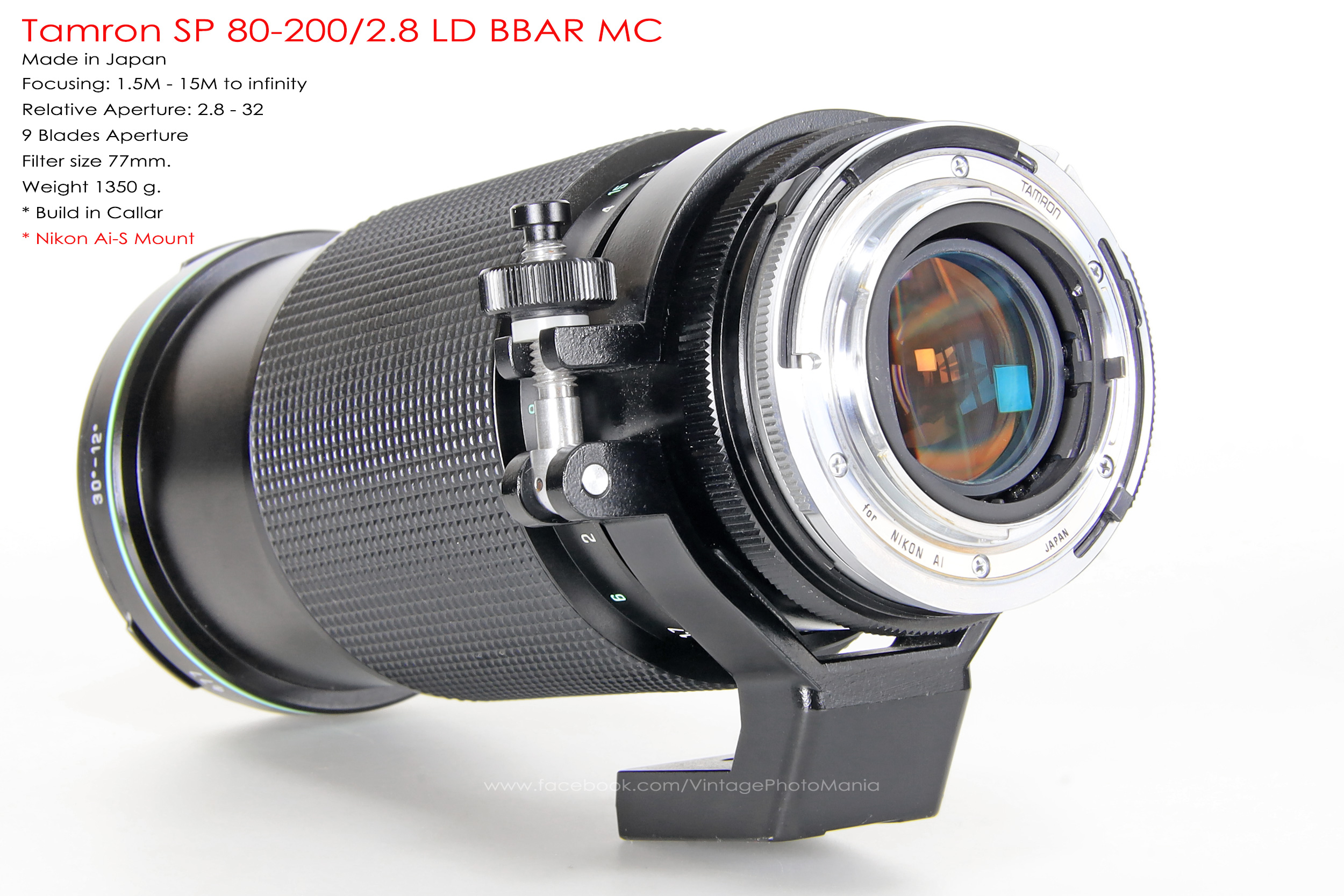 Tamron SP 80-200/2.8 LD BBAR MC *Nikon Ai-S Mount เลนส์ไวแสงgva 2.8 ตัวหายาก
