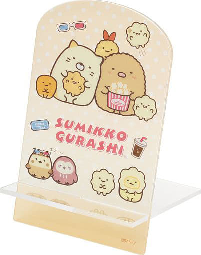ที่ตั้ง Sumikko Gurashi Movie Theatre Acrylic Stand แบบสีน้ำตาล ใช้ตั้งมือถือ รูป การ์ด ฯลฯ ได้ ขนาด 13 x 8 ซม. ทำจากอะคริลิค