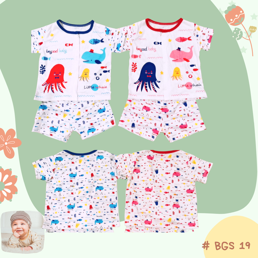 Baby shirt and Shorts ชุดขาสั้น 3-6 month, Be Good