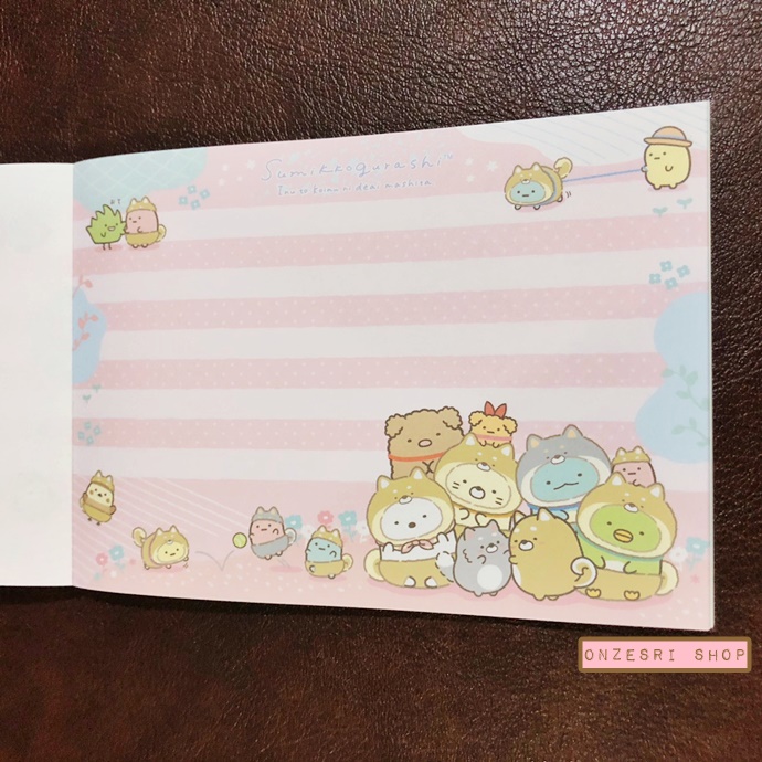 สมุดฉีก Sumikko Gurashi - Dog Cosplay with Puppy ลายมุมห้อง ขนาด 14.8 x 10.5 ซม. มี 4 ลาย รวม 100 แผ่น