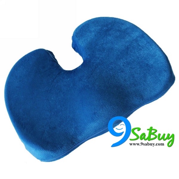 เบาะรองนั่ง เพื่อสุขภาพ memory foam สีน้ำเงิน