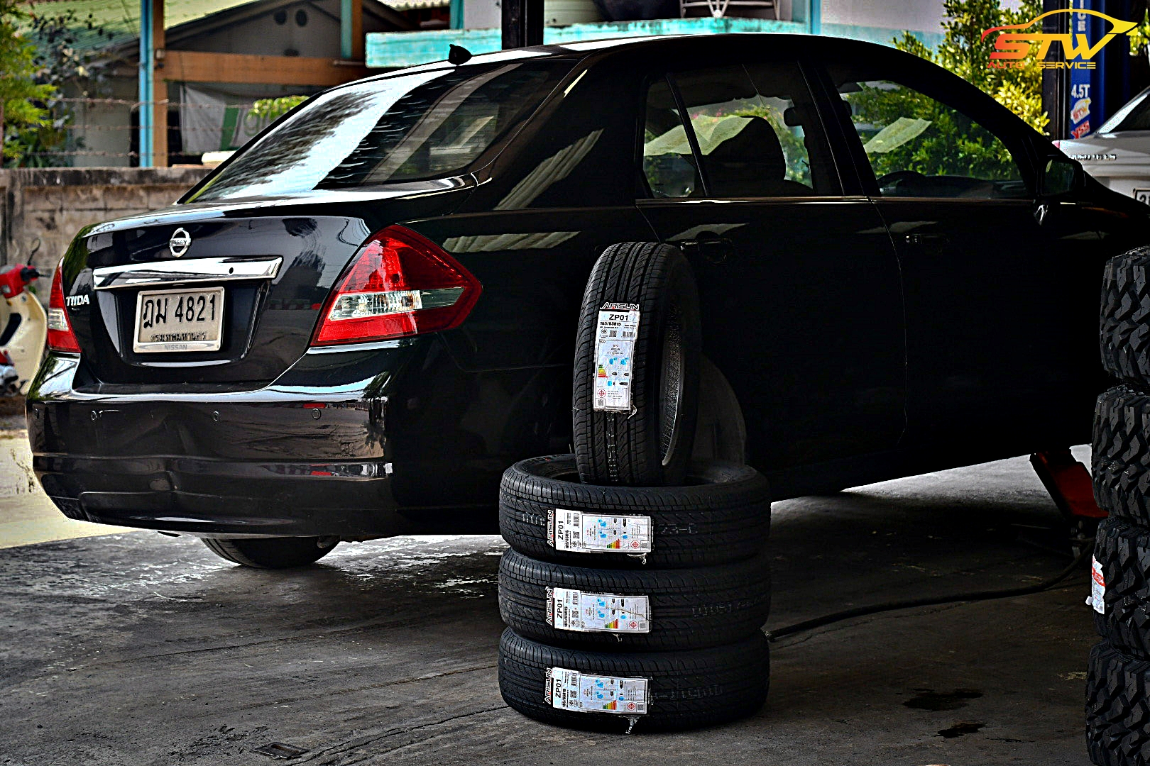 ยาง ARISUN ZP01 185/65R15 88H ติดตั้งใส่ NISSAN TIIDA
