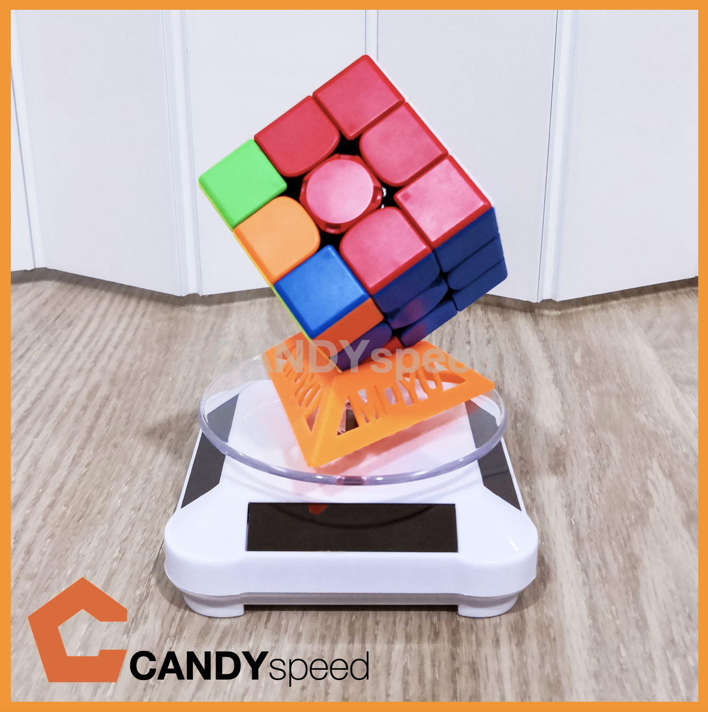 Cube Display 360 Degree Turning Solar Cell Power ใช้พลังงานโซลาเซลล์ | Cube Stand | By CANDYspeed