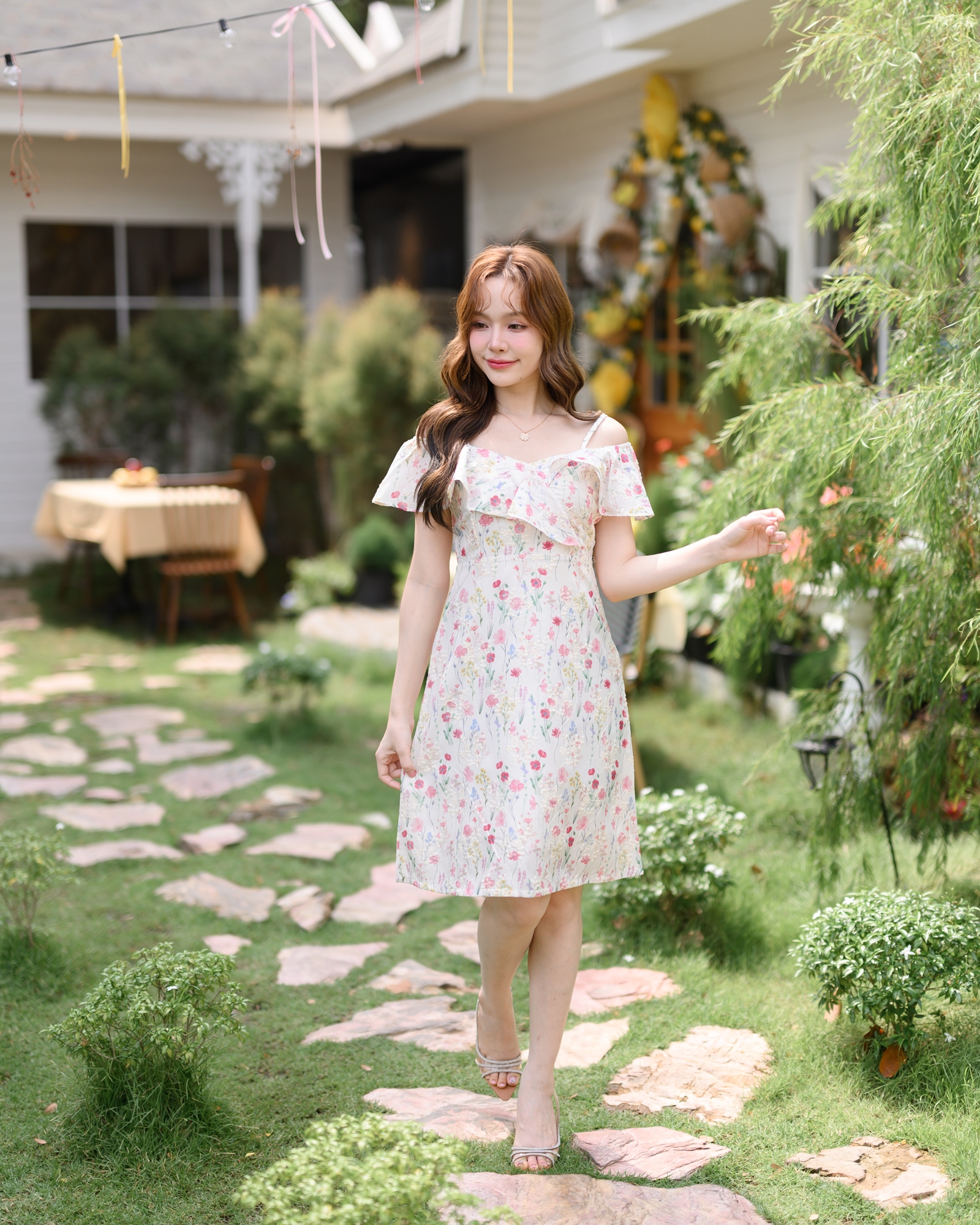 Blossom Breeze Off-shoulder Dress
