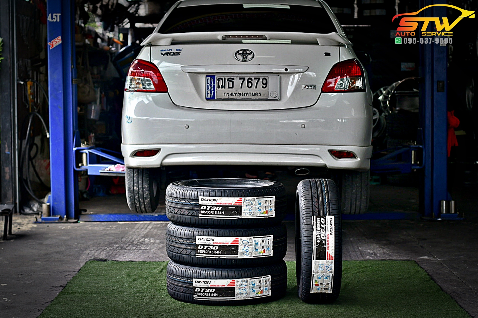 เปลี่ยนยาง TOYOTA VIOS DAYTON DT30 185/60R15 84H