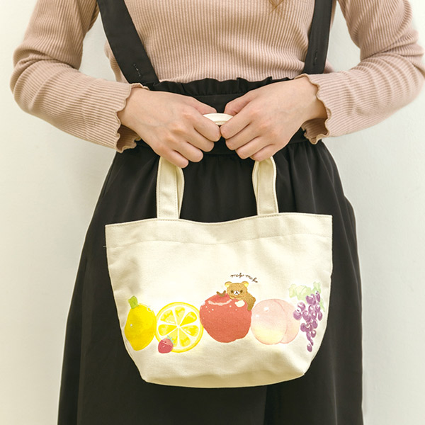 กระเป๋าหิ้ว Rilakkuma Fruits Mini Tote Bag ขนาด 20 x 30 x 11 ซม.