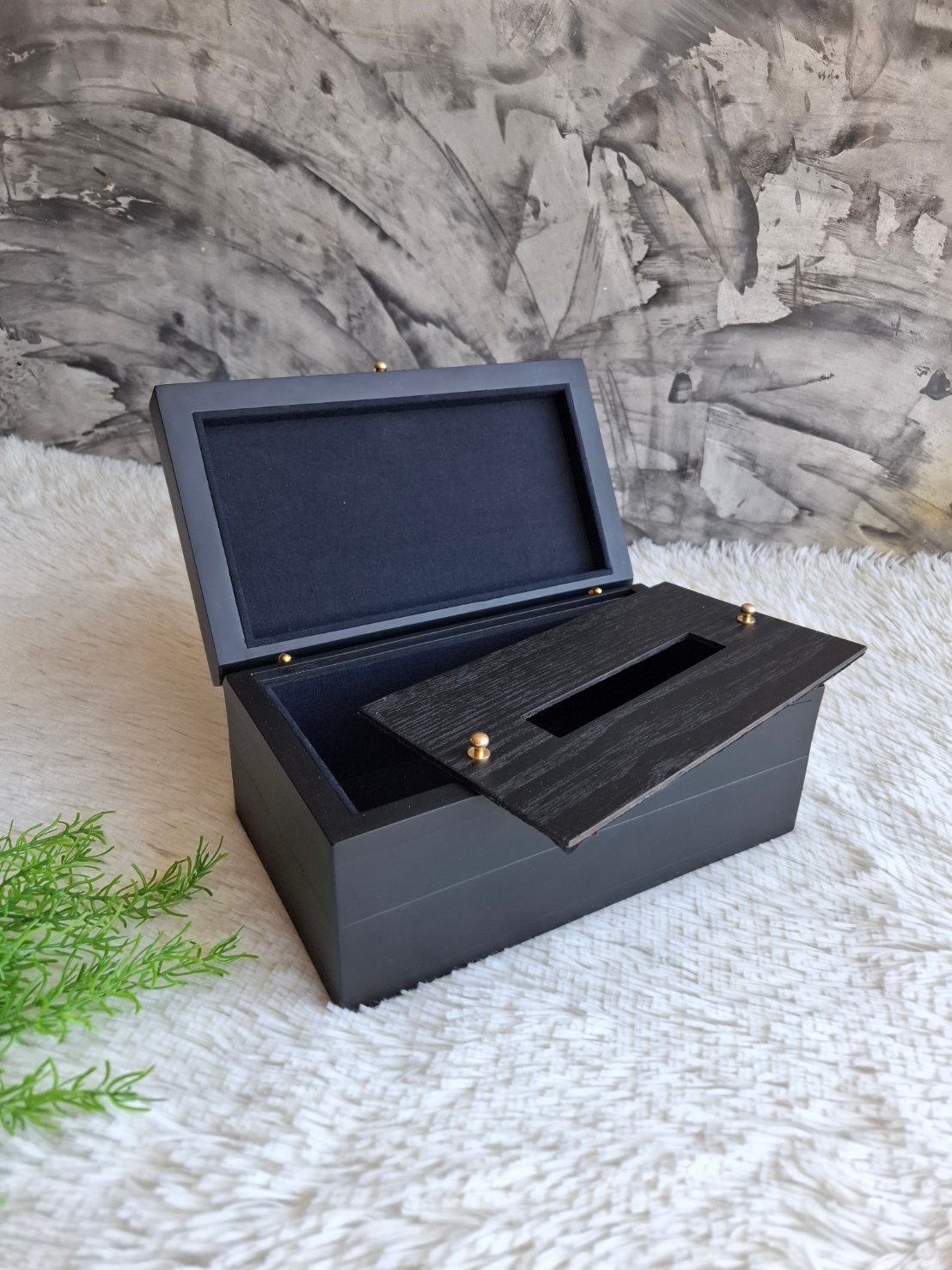 กล่องไม้ใส่ทิชชู