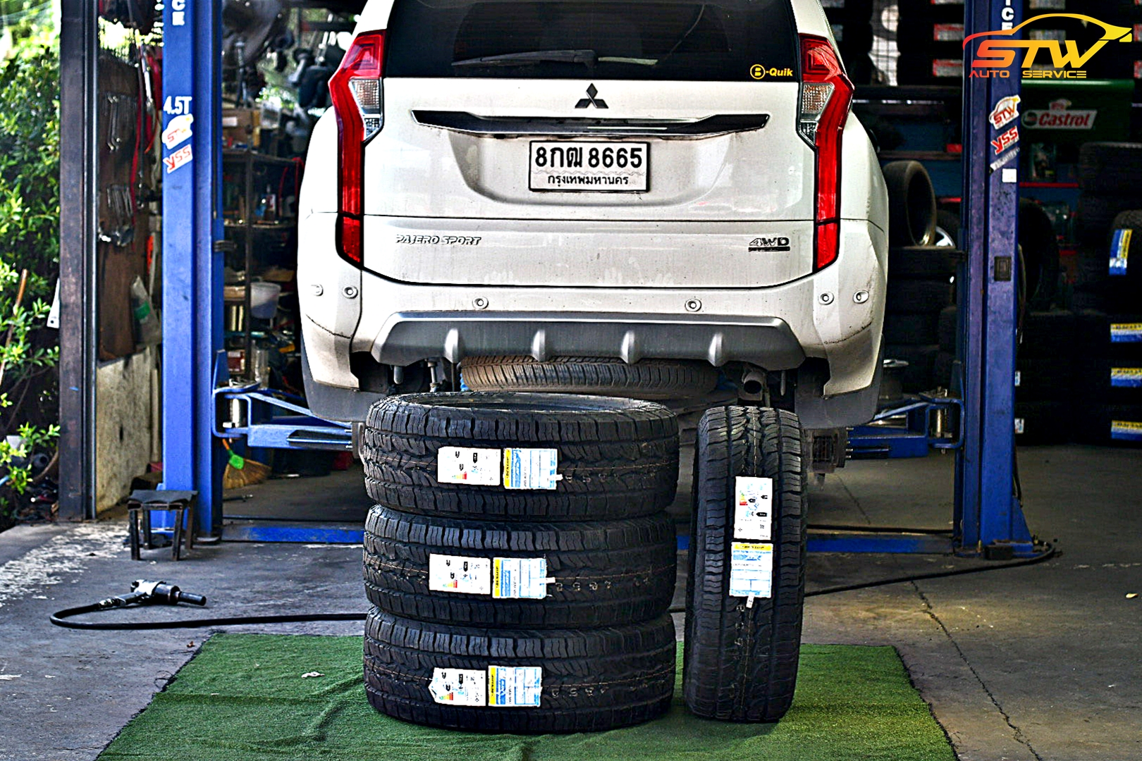 ยาง DUNLOP GRANDTREK AT5 265/60R18 110H ติดตั้งใส่ MITSUBISHI PAJERO