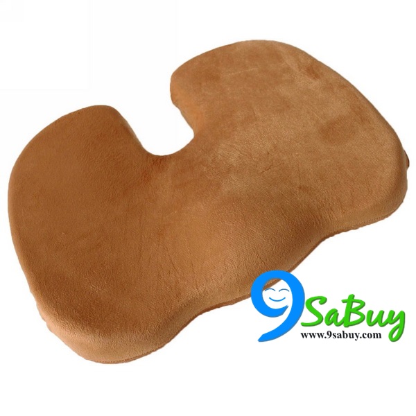 เบาะรองนั่ง เพื่อสุขภาพ memory foam สีน้ำตาลอ่อน