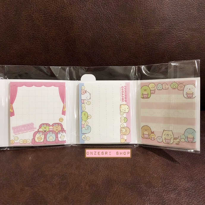 กระดาษโน้ต Memo แบบเล่ม Sumikko Gurashi Movie Theatre แบบ Popcorn ขนาด 9 x 7 x 1.8 ซม. กระดาษมี 6 ลาย รวม 120 แผ่น