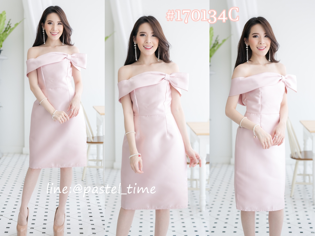 Charming Bow Dress – เดรสสั้นสีชมพู
