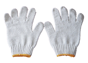 ถุงมืออุตสาหกรรม 7 ขีด ขอบเหลือง